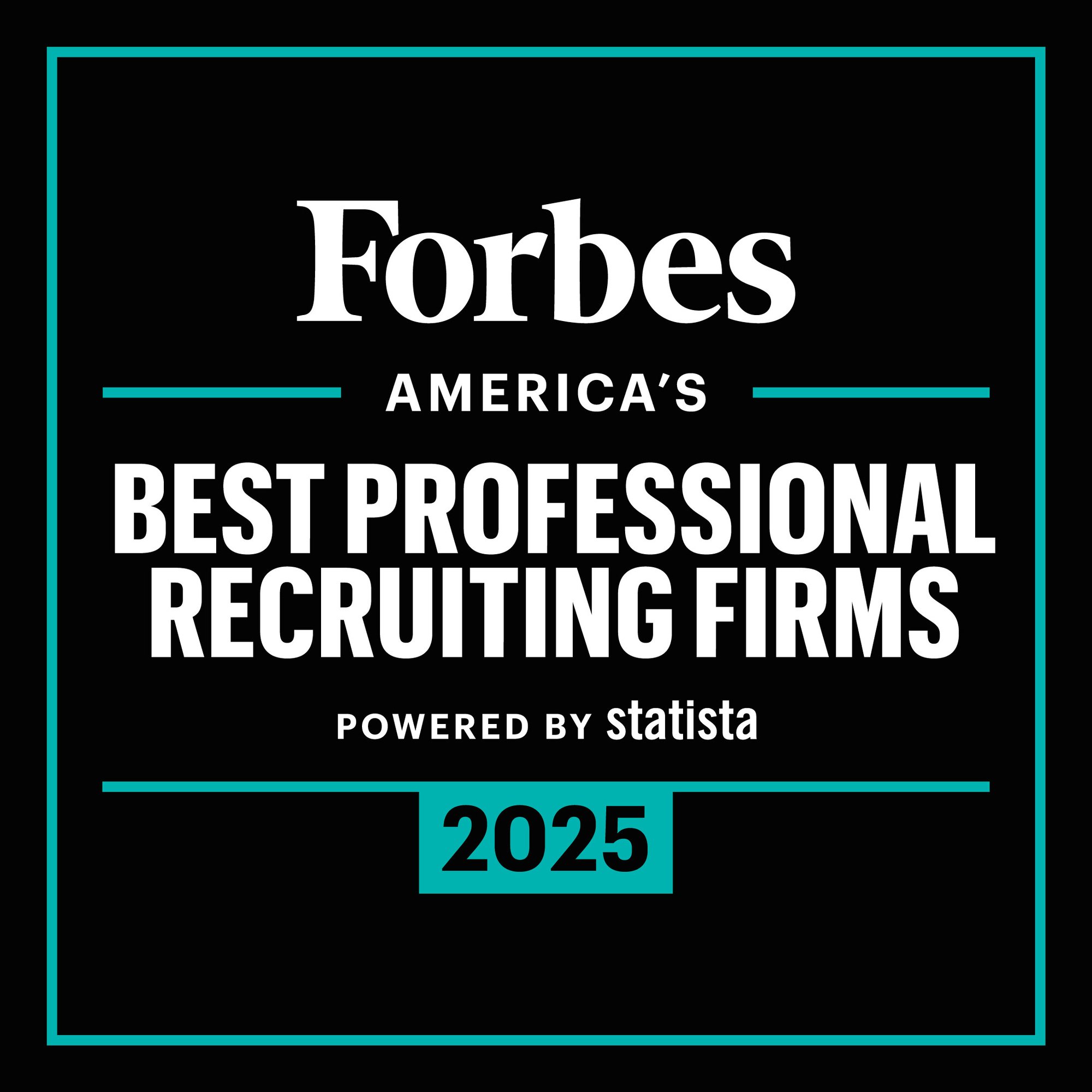 Forbes 2025 Best Professional Recruiting Firms Square Logo