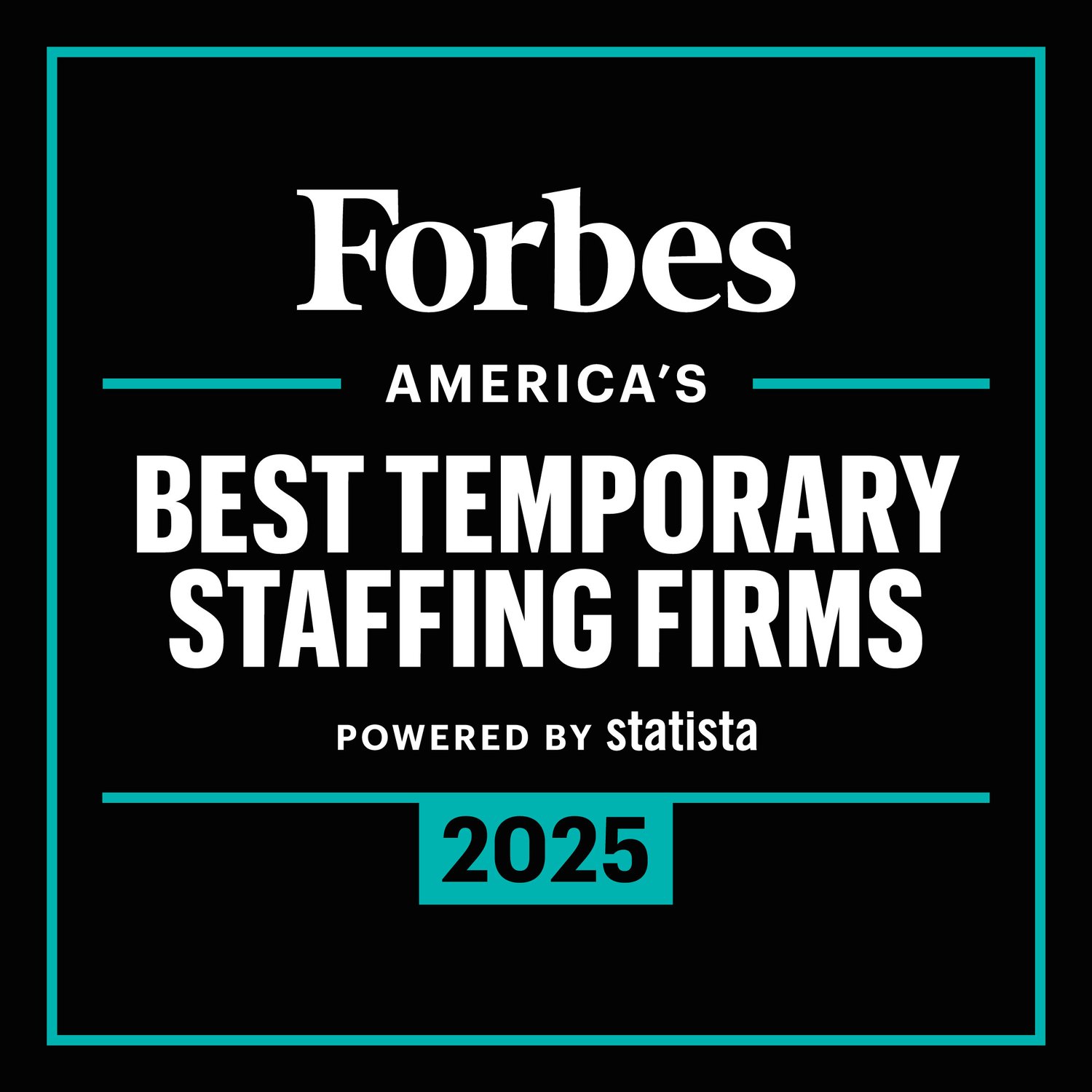 Forbes 2025 Best Temp Staffing Firms Square Logo Forbes 2025 Best Temp Staffing Firms Square Logo
